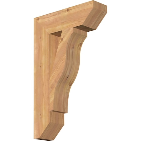 Funston Slat Smooth Bracket, Western Red Cedar, 5 1/2W X 20D X 32H